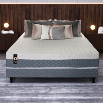 Conjugado Casal Dallas D28 Ortopédico 138x188x56 Cinza