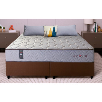 Conjunto Cama Box Magnético King Soft Relax Bege 193x203x63
