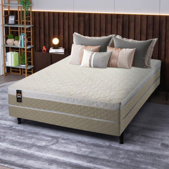 Conjugado Casal Dallas D28 Ortopédico 138x188x56 Bege - King House