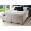 Conjunto Cama Box Queen Size Roma 158x198x71 Bege/Branco Molas Ensacadas