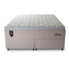 Conjunto Cama Box Queen Size Roma 158x198x71 Bege/Branco Molas Ensacadas