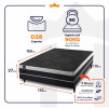 Conjugado Casal Dallas D28 Ortopédico 138x188x56 Preto - King House