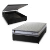Conjunto Box Baú Alpine Cinza 138x188x72 Molas Ensacadas