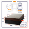 Conjunto Box Baú Atlanta Marrom 138x188x69 Espuma D45