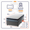 Conjunto Box Baú Chicago Cinza 96x203x64 Espuma D33