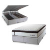Conjunto Box Baú San Diego Branco 193x203x74 Espuma D33