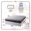Conjunto Cama Box Casal Dakota Preto 138x188x57 Espuma D33