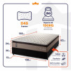 Conjunto Cama Box Espuma Atlanta Bege Casal 138x188x62
