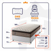 Conjunto Cama Box Espuma Atlanta Bege Solteiro 88x188x62
