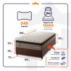 Conjunto Cama Box Espuma Atlanta Bege Solteiro 96x203x62