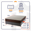 Conjunto Cama Box Espuma Atlanta Marrom King 193x203x62