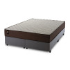Conjunto Cama Box Espuma Atlanta Marrom King 193x203x62