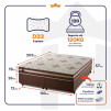 Conjunto Cama Box Espuma Chicago Marrom King 193x203x57