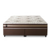 Conjunto Cama Box Espuma Chicago Marrom King 193x203x57