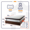 Conjunto Cama Box Espuma San Diego Branco Casal 138x188x67