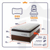 Conjunto Cama Box Espuma San Diego Branco Solteiro 88x188x67