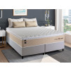 Conjunto Cama Box Molas Ensacadas Alford Bege King 193x203x66