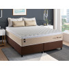 Conjunto Cama Box Molas Ensacadas Alford Bege King 193x203x66