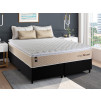 Conjunto Cama Box Molas Ensacadas Alford Bege Queen 158x198x66