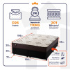 Conjunto Cama Box Molas Ensacadas Allura Marrom Queen 158x198x58
