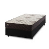 Conjunto Cama Box Molas Ensacadas Allura Marrom Solteiro 88x188x58