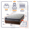 Conjunto Cama Box Molas Ensacadas Benton Cinza King 193x203x71