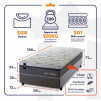 Conjunto Cama Box Molas Ensacadas Benton Cinza Solteiro 88x188x71
