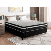 Conjunto Cama Box Molas Ensacadas Durham Preto Casal 138x188x60