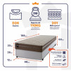 Conjunto Cama Box Molas Ensacadas Georgia Bege Solteiro 88x188x60