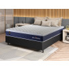 Conjunto Cama Box Molas Ensacadas Lagras Azul Casal 138x188x66