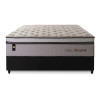 Conjunto Cama Box Molas Ensacadas Liverpool Bege Casal 138x188x73