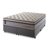 Conjunto Cama Box Molas Ensacadas Liverpool Bege King 193x203x73
