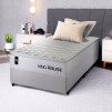 Conjunto Cama Box Molas Ensacadas New Moon Branco Solteiro 96x203x66