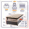 Conjunto Cama Box Molas Ensacadas Quartzo Marrom Solteiro 96x203x71