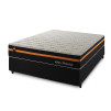 Conjunto Cama Box Molas Ensacadas Sirius Preto Casal 138x188x65