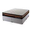 Conjunto Cama Box Molas Ensacadas Sirius Preto Queen 158x198x65