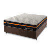 Conjunto Cama Box Molas Ensacadas Sirius Preto Viúva 128x188x65