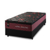 Conjunto Cama Box Molas Ensacadas Toronto Vermelho Solteiro 88x188x66
