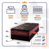 Conjunto Cama Box Molas Ensacadas Toronto Vermelho Solteiro 88x188x66