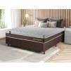 Conjunto Cama Box Molas Ensacadas Venice Marrom Casal 138x188x60