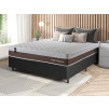 Conjunto Cama Box Molas Ensacadas Venice Marrom Casal 138x188x60