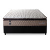 Conjunto Cama Box Espuma Atlanta Bege Casal 138x188x62