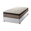 Conjunto Cama Box Espuma Atlanta Bege Solteiro 88x188x62