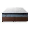 Conjunto Cama Box Espuma Chicago Cinza