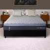 Conjunto Cama Box Casal Dakota Preto 138x188x57 Espuma D33