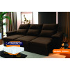Sofá Retrátil Reclinável Paris Suede Velut Molas Ensacadas - King House