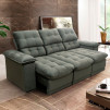 Sofá Retrátil Reclinável Atenas 2,30m Suede Molas no Assento - King House