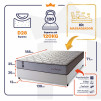 Conjunto Cama Box Magnético Casal Soft Relax Bege 138x188x63