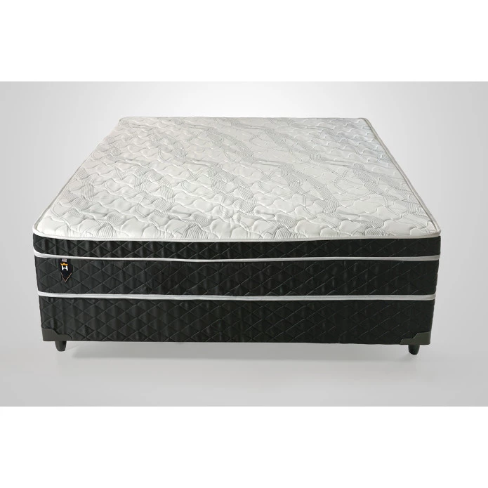 Conjugado Casal Fremont D28 Ortopédico 138x188x53 Preto/Branco - King House