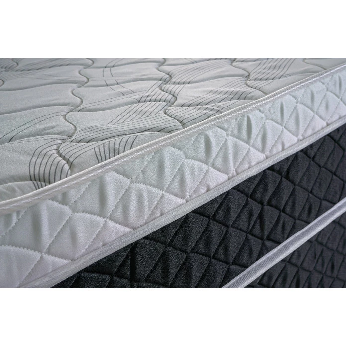 Conjugado Casal Fremont D28 Ortopédico 138x188x53 Preto/Branco - King House